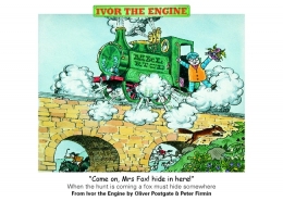 Ivor The Engine Postcard - Come on Mrs Fox