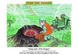 Ivor The Engine Postcard - Sleep well little dragon