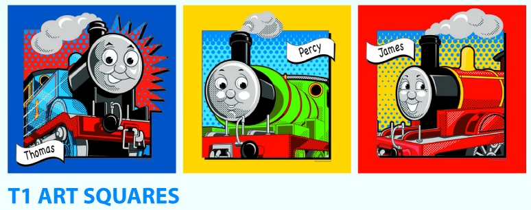 Thomas The Tank - T1 Art Squares Thomas Soft Furnishings ...